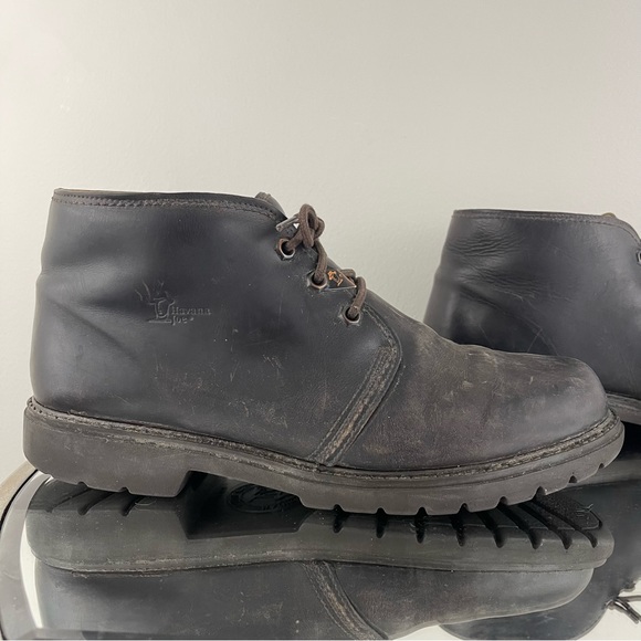 HAVANA JOE Men’s Dark Brown Leather Mr. Panama Jack Waxy Waterproof Ankle Boots - Picture 6 of 16